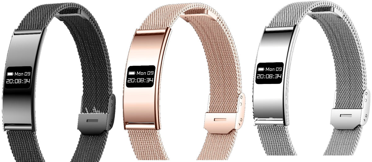 B8 Smart Band — Mesh Metal Strap
