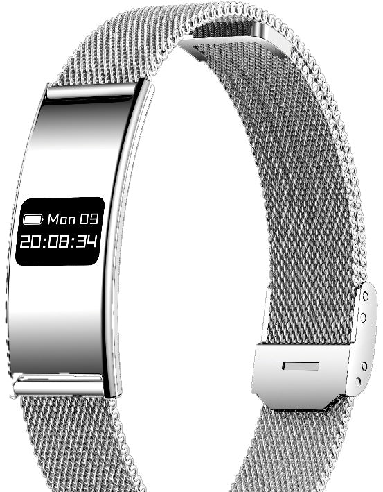 B8 Smart Band — Mesh Metal Strap